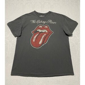 The Rolling Stones Band Tee Faded Black Graphic T-Shirt XL Bravado Merch
